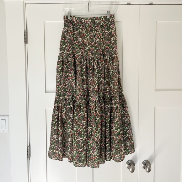 ZARA Tiered Floral Maxi Skirt - Picture 3 of 8